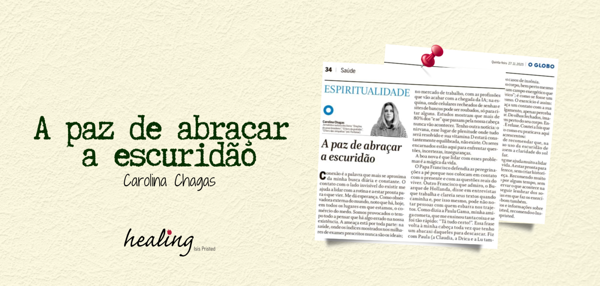 A paz de abraçar a escuridão